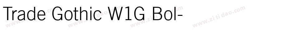 Trade Gothic W1G Bol字体转换
